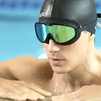 Copozz Antifog Swimming Goggles Flughs على شكل عدسة الأشعة فوق البنفسجية مع نظارات سباحة كبيرة للسيليكون للرجال والنساء 220520