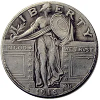 US 1916-1924-P-S Standing Liberty Quarter Dollar Craft Silver Plated Copy C232c