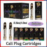 Cali Plug Vape Carts 0.8ml 1.0ml Thick Oil Cartridge With Packaging Box Caliplug Ceramic 510 Glass Cartridges Empty