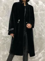 Puras de pêlo feminino feminino genuíno de lã feminina casaco coreano elegante e macio casacos e jaquetas de gemas de ovelha ropa de mujer zjt824women's