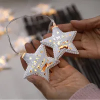 Dekoracje świąteczne Płatek śniegu LED LED LED DOMOWANIE WSZYSTKICH Garland Tree Decor Ornament Navidad Xmas Prezent 2022 Christmas