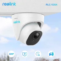 Reolink Smart Security Camera 5MP POE Outdoor Infrared Night Vision Dome Cam이 사람/차량 탐지 RLC-520A J220519와 함께 등장합니다.