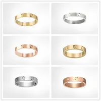 Love Screw Band Rings Classic Luxury Designer Titanium Steel Jewelry Men and Women Couples Wedding Rings Holiday Gifts