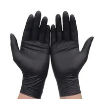 Guantes desechables de nitrilo Guantes de guantes negros POPO LATO FREE PPE GARDÍA LATERAL DE PPE