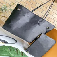 デザイナーラグジュアリーショッピングバッグ2PCSセット女性のハンドバッグと財布高品質のレザーファッション新しいバッグ女性ハンドバ223E