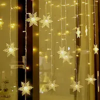 Рождественские украшения украшения для дома 2022 Curtain Snowflake String Light 2022 года украшения Рождество Ноэль Навидад