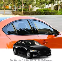 6PCS Car Window Center Pillar Sticker PVC Trim Anti-Scratch Film For Mazda 3 6 BN BP GL 2013-Present External Auto Accessories