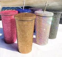 bling rhinestone gem colored beverage coffee cup bottle Thermos evening clutch bags for women metal diamond cup wholesale