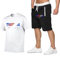 Trapstar Basketball Tracksuit 세트 남자 T 셔츠 쇼트 세트 여름 스포츠웨어 조깅 바지 스트리트하라 주쿠 탑 Tshirt suit 220627
