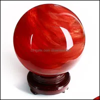 Loose Gemstones Jewelry About 60Mm High-Temperature Heat Red Quartz Sphere Crystal Point Ball Drop Delivery 2021 6Ku4G