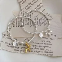 Silver Color Letter Brand Puppy Pendant Armband Female Handgjorda pärlor Kedja Lovely Girl Jewelry GC1520