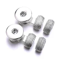 silver Metal 18MM Ginger Snap Button Base Connectors for DIY Snaps Leather Bracelet Jewelry making accessorie