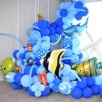 1 PC Grande Animais Mar Folha Balões de Tubarão De Peixe Helium Globos Chuveiro De Bebê Festa De Aniversário Decorações Do Casamento Oceano Theme Ballons