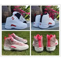 12 GS Hiper Pembe Dondurma Arktik Punch Kadın Spor Ayakkabıları 12S Beyaz Üniversite Kırmızı Erkekler Box313y ile Atletik Sneaker