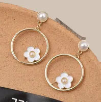 15StyleダブルスタッドファッションブランドDESINGER WOMEN GEOMETRIC LONG DANGLES Earrings Pearl Crystal Rhinestone Earring Party Jewelry