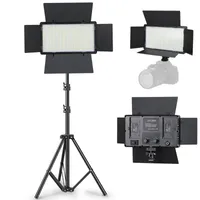 Flash Heads Led-600 Led Video Light Panel Bi-Color 3200-5600K Pography Lighting On Camera Po Studio Fill Lamp For Youtube Vlog