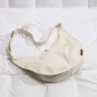 Nuovo stile coreano grande dimensione inspumping borse borse tela sacca di grande capacità di moda selvatica a una spalla a traversa di traverse g220422