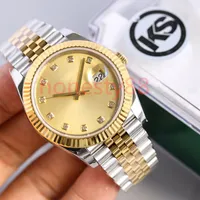 HJD Fabryczne zegarki męskie 41 mm automatyczne maszyny luksusowy kobietę 36 mm stal nierdzewna Sapphire lustro Wodoodporne kalendarz Wyświetlacz Złóż Miłośnicy prezentów