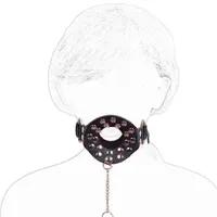 NXY SM Sex Adult Toy Camatech Adjustable Pu Leather Open Mouth Gag Harness with Cover Fetish Deep Throat o Ring Bdsm Bondage Restraint Toys 1217