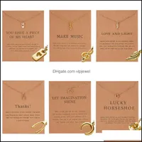 Pendant Necklaces Pendants Jewelry Selling Tis The Season Paper Card Snowflake Happy Alloy Necklace Clavicle Chain Wholesale Drop Delivery