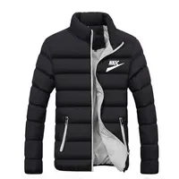 Erkek moda marka logosu aşağı parkas sıcak kalın kabartı ceket ceket erkek rahat palto termal kış erkekler artı boyut 4xl