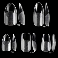 NXY Press On Nail 504pcs False S Acrylic Tips Soft Gel Clear Art Matt under Fake Coffin Stiletto på S