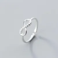 China hohe Qualität 100% 925 Sterling Silber Infinite Segnungen Endlose Liebe Finger Ringe Infinity Zircon Design Engagement Ring JE1832