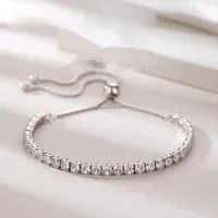 Bracelets de charme bracelet en cristal de couleur argent bracelet pour femmes mariage 2022 bijoux élégants pulseras mujer sl066