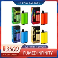 Fumed Infinity 3500 Puffs Dernivable E Cigarettes 1500mAh Capacité de batterie 12 ml avec un stylo ultra vape supplémentaire 100% de haute qualité Vapeurs en gros