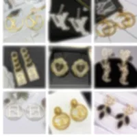 20 Style projektanci marka 18k złota kolczyki do uszu Kryształ Crystal impreza Komemperament Kolczyka