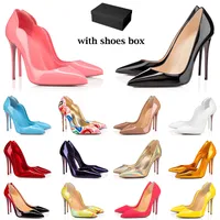 2022 women designer high heels luxury shoes black White soft pink yellow green gradient patent leather suede womens sexy party wedding shoe