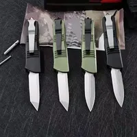 Mini Pocket Folding Knife Combat Dinosaur Troon double action tanto D2 stonewashed autotf knife Survival Tool hunting camping Xmas206V