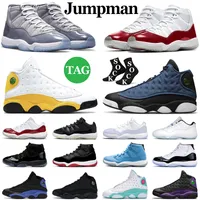 Jumpman 11 11s Mens Basketball Shoes 13 13s Men Women Sneakers Cherry Cool Grey Bred Brave Blue Hyper Royal Court Purple Womens Trainers