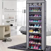 10 camadas 9 grades gabinete de sapato à prova de DUS Organizador de armazenamento de sapatos não tecido não tecido Organizador de armazenamento de sapatos de sapatos 201109