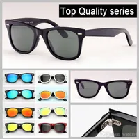 أعلى جودة مصمم مربع نظارة شمسية العلامة التجارية الجديدة خلات الشمسية خلات الأسلحة الإطار الحقيقي UV400 العدسات الزجاجية Gafas للنساء M206a