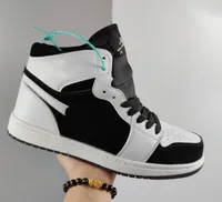 أحذية نسائية Jumpman 1 1S كرة السلة سنيكرز أبيض أسود 554724-113 حذاء