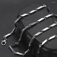 Cadenas Collar terminado de acero inoxidable cadena de rombo de 3 mm con collares de joyería de hombre de langosta Accesorios para mujeres Cras22