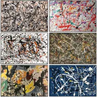 Gemälde Jackson Pollock Abstract kostenlose Linie Wandmalerei Drucke Poster HD -Bilder auf Leinwand gedruckt für Hauszimmer Dekor Wandkunst