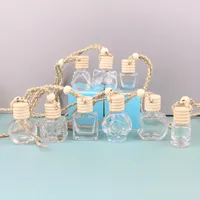 Car perfume bottle home diffusers pendant perfume ornament air freshener for essential oils fragrance empty glass bottles FY5288 c0628G04