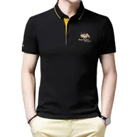Herren Polos Herren Malaysia Kurzarm Sticked Business Shirt in Sommer Mode Casual Sports Lose Oversize Top Men Clothingmen's's