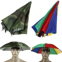 10 PCSFoldable Rain Gear Hat Headwear Paraply för fiske Vandring Beach Cap Head Hats Outdoor Camping Equipment C19041201237O