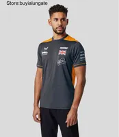 F1 Sommer T-Shirt Formel 1 McLaren Team Polo Shirt Übergroße T-Shirts Lose Revers Short Sleeve Digital Trend Sport Racing T-Shirts 8J2K