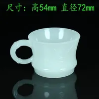 Mokken Natuurlijke Witte Jade Theekop Exquisite Koffiemelk Mok Chinese Stijl Jadeite Cups Mode Geschenken Thuis Drinken