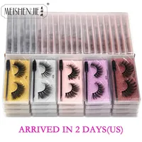 Meishenjie Wholesale 52050100 PCS 3D Mink Natural False Easeshes Fluffy Makeup Makeup pulk 220613