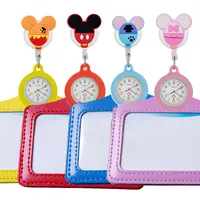 Pocket Watches Wholesale Lovely Cartoon Retractable PVC Silicone For Badge Reel With Cards Holder