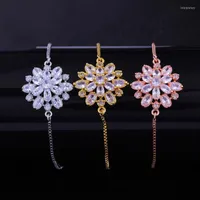 Charm Bracelets Juya Fashion Women&#39;s Supplies Handmade Gold//Rose Gold Flower Women Adjustable Chain BraceletsCharmCharm Inte22