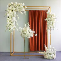 Parti Dekorasyon Ev Düğün Arch Cuboid Pergola Çiçek Balon Sabit Çerçeve Zemin Standı Geri Çekilebilir Yükseklik Metal Frameparty