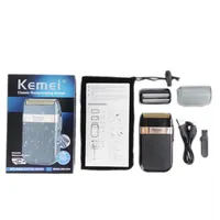 Kemei KM-2024 ماكينة حلاقة كهربائية للرجال التوائم بليد للماء الترددية اللاسلكي الحلاقة USB آلة حلاقة القابلة لإعادة الشحن