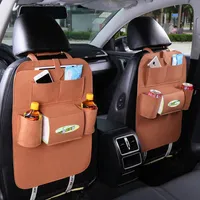 Couvercles de siège d'auto Back Multi-Pocket Sac de rangement Organisateur d'organisateur Accessoire Bagcar noire