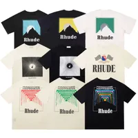 Summer Mens T-shirts Womens Rhude Designers For Men Tops Letter Polos broderi Tshirts kläder Kort ärm Tshirt stora tees